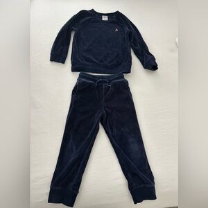GAP Kids Navy Velour Jogger Set